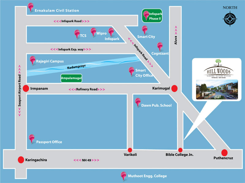 location map - hill woods